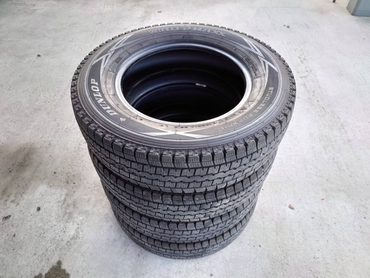 231013■良品■165/80R14 6PRx2 8PRx2 LT DUNLOP WINTERMAXX SV01 4本セット 中古 19年/20年製造_画像1