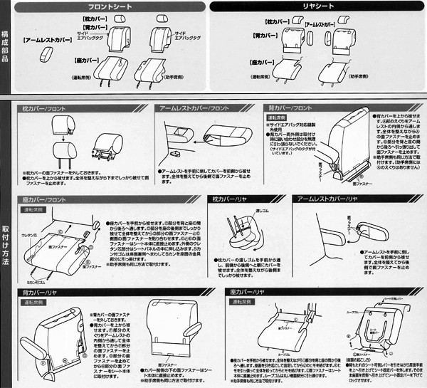 ホンダ 軽自動車 H23.12-H29.8 型式 JF1 JF2 N-BOX/N-BOXカスタム専用 ソフトレザー シートカバー 車1台分セット 黒レザー 赤ステッチ_画像4