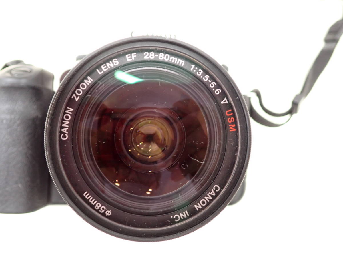 952★キャノン Canon EOS55 EYE CONTROL カメラ ＋ CANON ZOOM LENS EF 28-80mm 1:3.5-5.6 Ⅴ Φ58ｍｍ 動作未確認 中古品 ジャンク_画像10