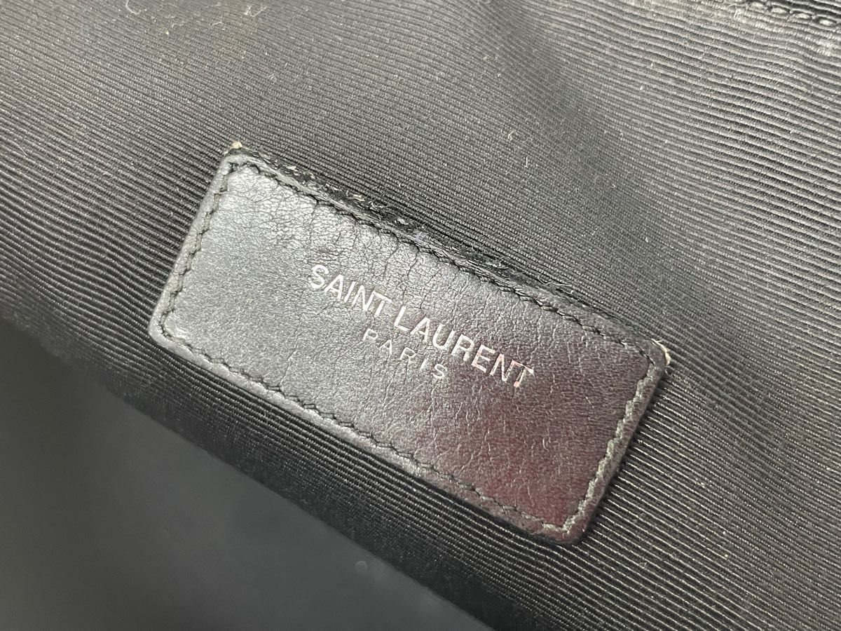 レア SAINT LAURENT PARIS イブサンローラン スタッズ クラッチバッグ ポーチ セカンドバッグ