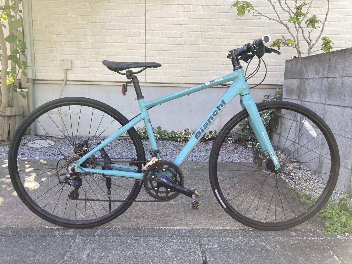 ビアンキ ローマ2 Bianchi ROMA2 チェレステ サイズ43 SORA2×9段変速 ディスクブレーキ グリップ新品 クロスバイク【手渡し限定 越谷市】_画像1