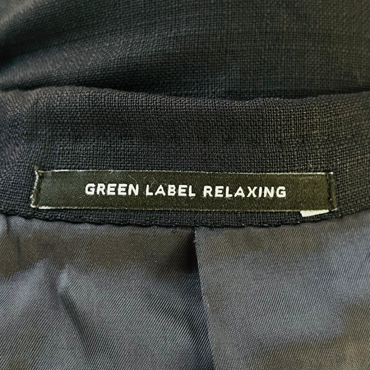 H5376cL ユナイテッドアローズ green label relaxing グリーンレーベルリラクシング サイズ44(M位) テーラードジャケット ネイビー メンズ_画像6