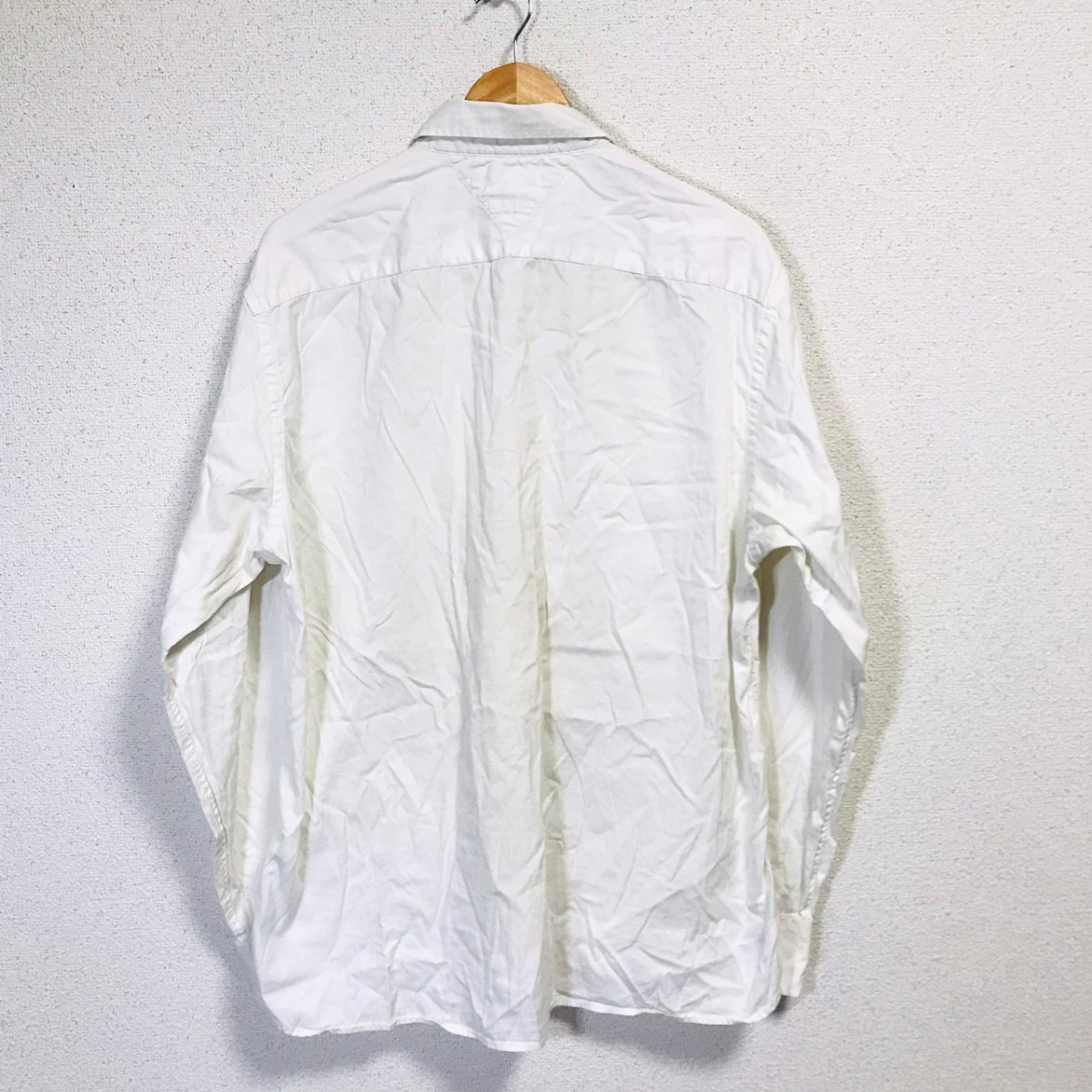 H5437dL TOMMY HILFIGER トミーヒルフィガー サイズXL 長袖シャツ ボタンダウンシャツ ホワイト 白 大きいサイズ 綿100% コットン_画像2