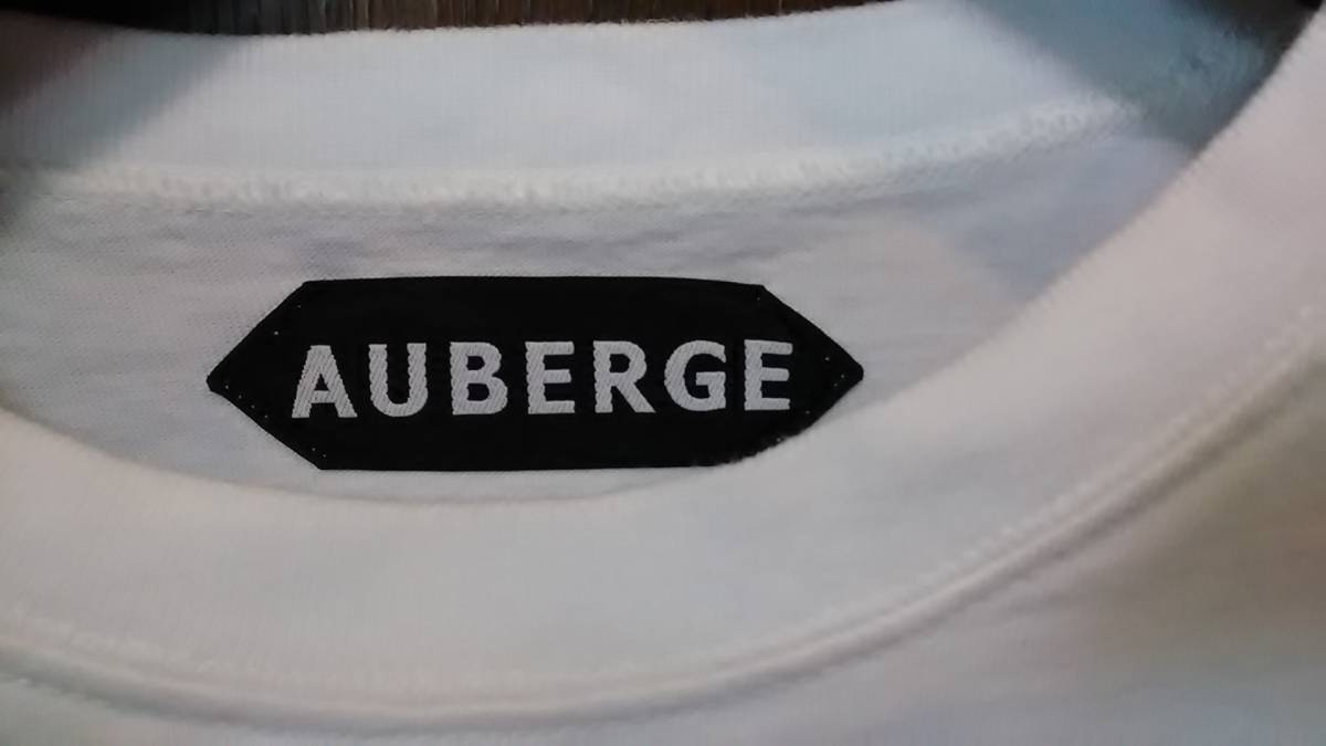 AUBERGE オーベルジュ ロゴ刺繍 Tシャツ ANDRE アンドレ 白 サイズ42
