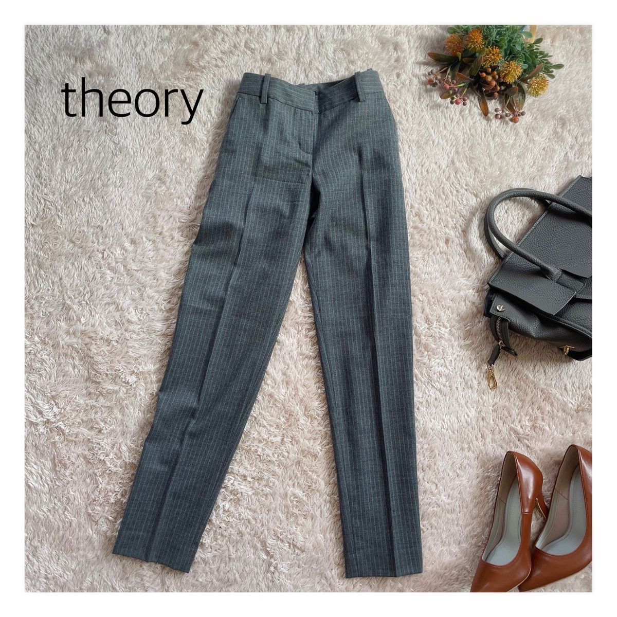 theory セオリー ウールテーパードパンツ センタープレスパンツ