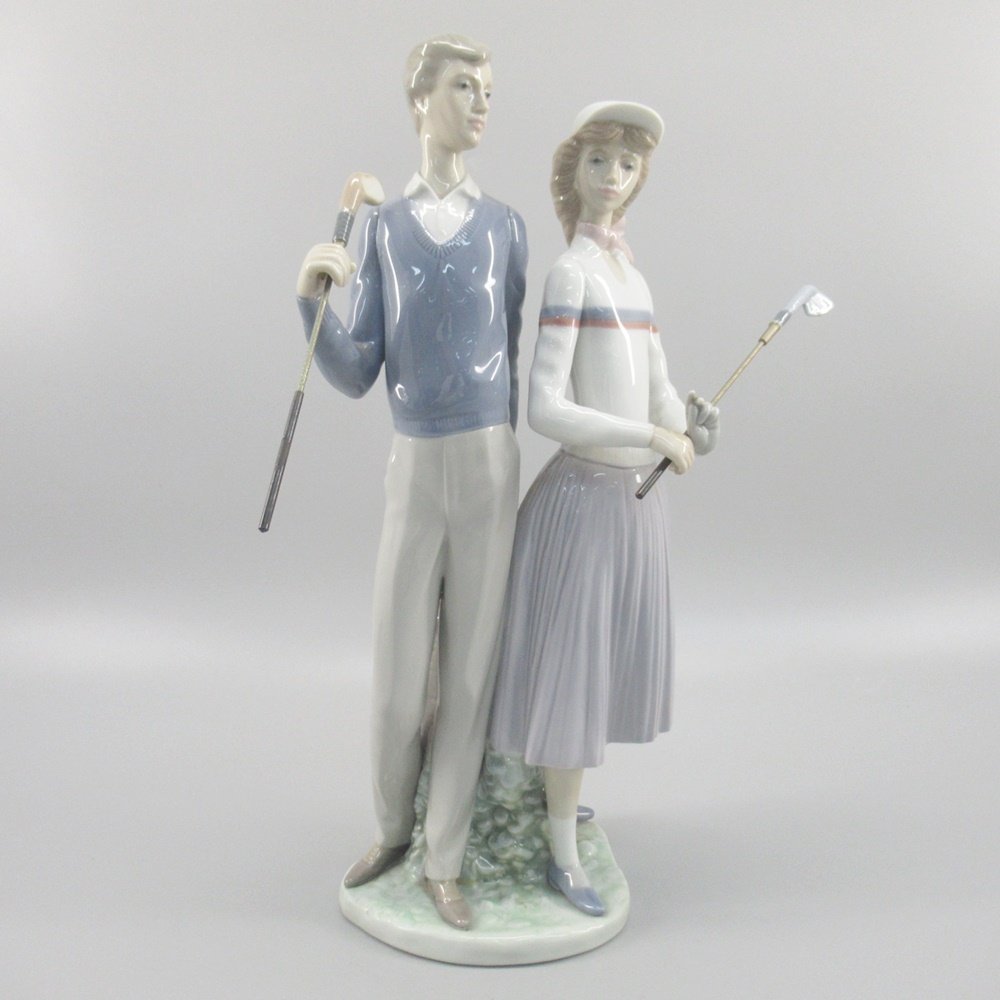 リヤドロ LLADRO ゴルフのカップル 1453 1円~ Lladro リヤドロ ♯1453「ゴルフのカップル 」※同梱不可