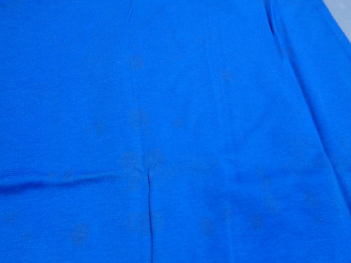 L　青系×赤　ハリマヤ　HARIMAYA　ランシャツ　ランニングシャツ　タンクトップ　体操着　昭和レトロ　未使用カビシミ汚れ、難有！_画像8