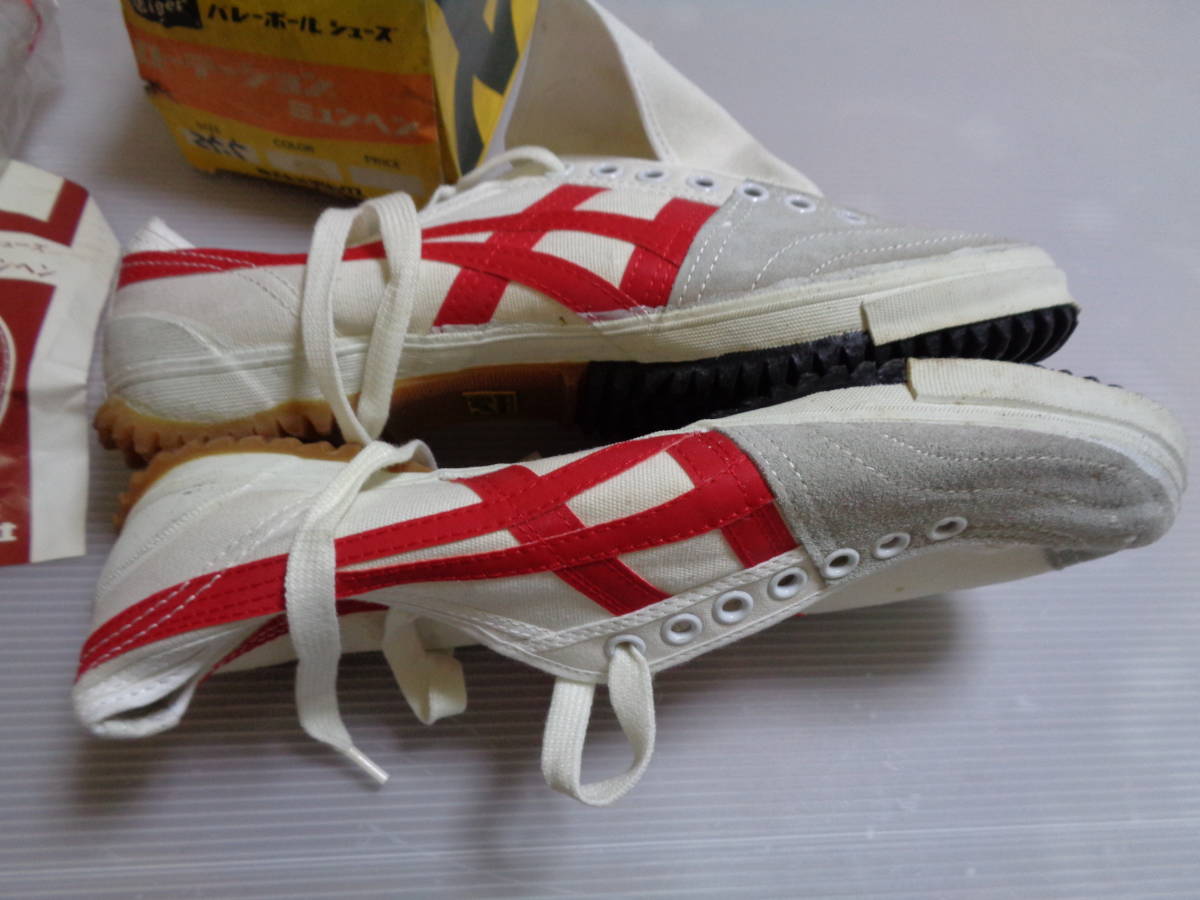 25,5cmonitsuka Tiger volleyball shoes Showa Retro Vintage unused storage dirt [ inspection Asics Tiger 