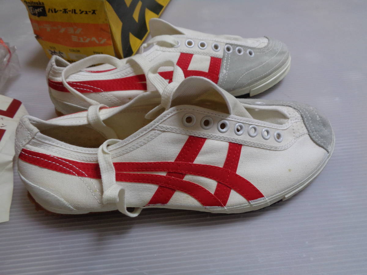 25,5cmonitsuka Tiger volleyball shoes Showa Retro Vintage unused storage dirt [ inspection Asics Tiger 