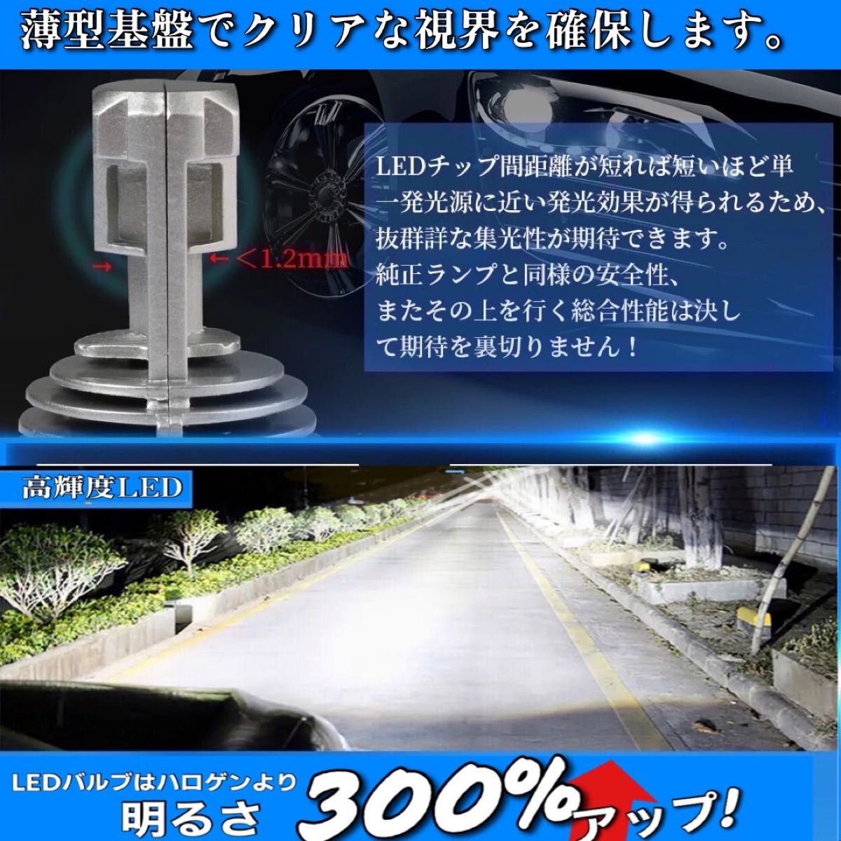 ZESチップ H4 LED ヘッドライト バルブ 2個 Hi/Lo 16000LM 12V 24V 6000K ホワイト 車検対応