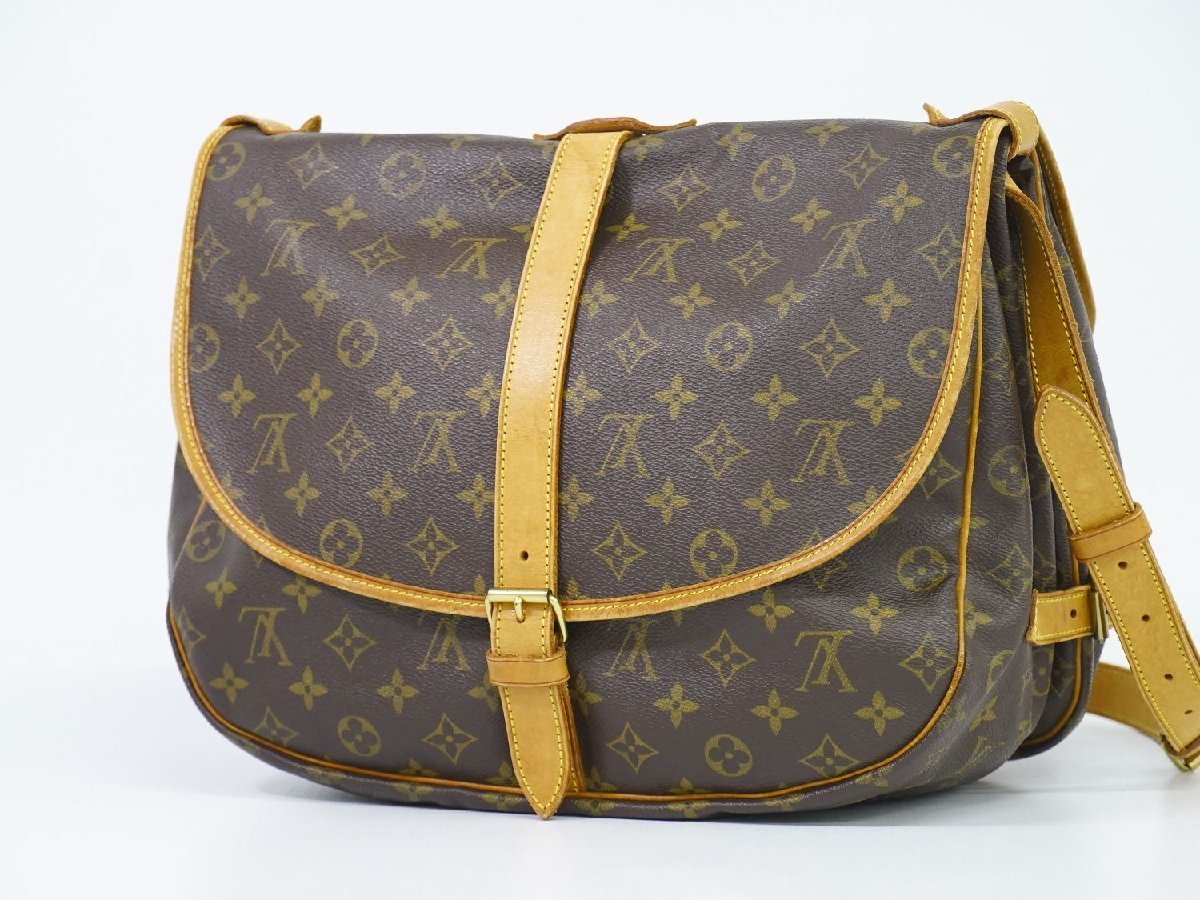 本物 ルイヴィトン LOUIS VUITTON LV ソミュール 35 モノグラム