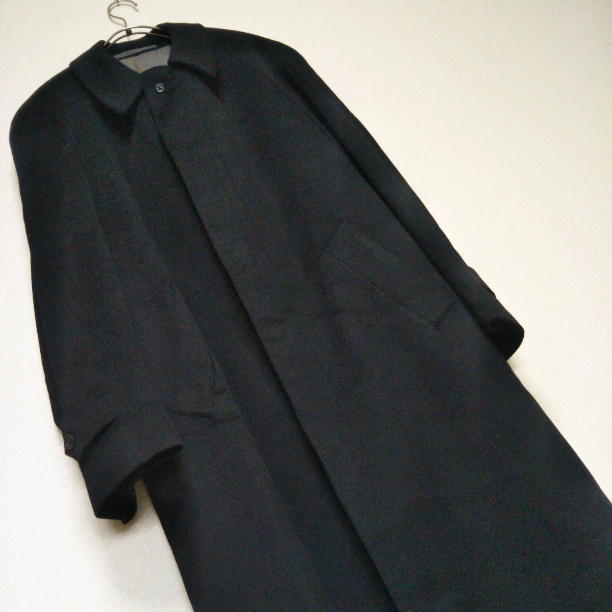 BIEBER コロンボ メンズ 黒 ブラック ステンカラーコート ロングコート アウター ジャケット 上着 カシミヤ100% 高級 高品質 ビジネス/J4