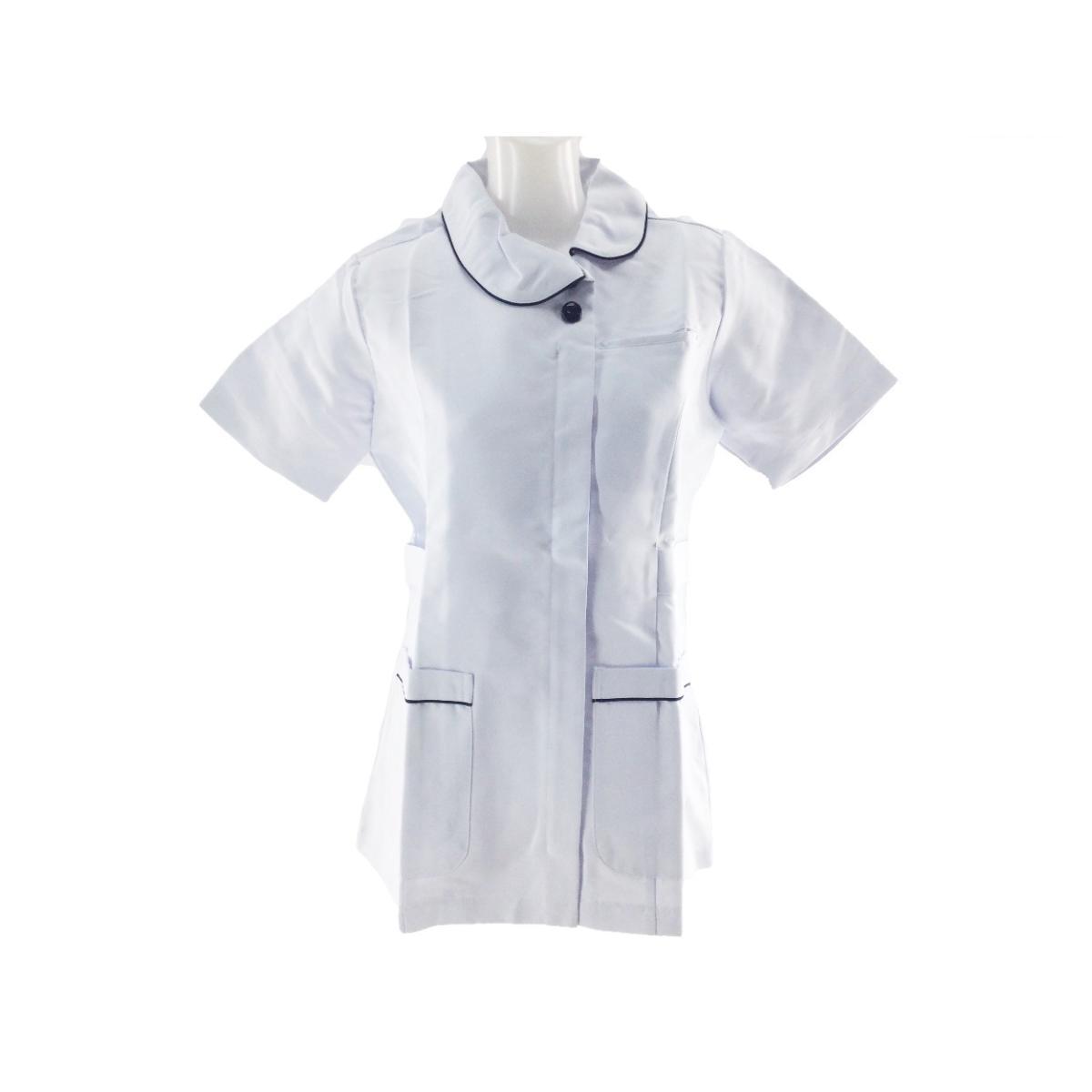 asimeto Lee collar jacket gyaba nursing . nursing .LL size white x navy postage 250 jpy 