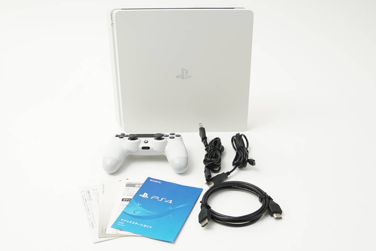 【ジャンク】SONY PlayStation4 PS4 CUH-2200AB02 グレイシャー・ホワイト 500GB 破損・動作難あり