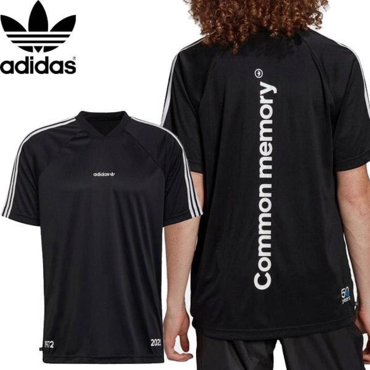 【プレミア必至】アディダスオリジナルス adidas originals 半袖Ｔシャツ 黒　記念デザイン　50周年限定　Oサイズ