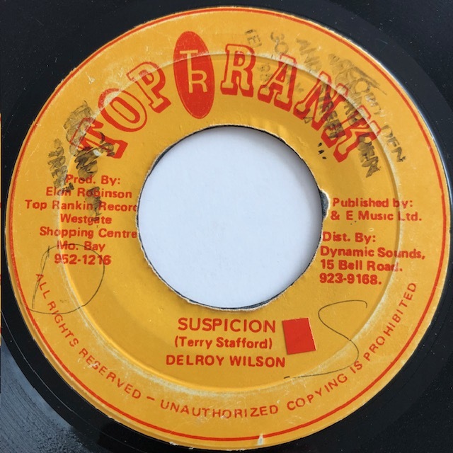 試聴 / DELROY WILSON / SUSPICION /Top Rank /Reggae/Terry Stafford/'83/big hit !!/7inch/893_画像1