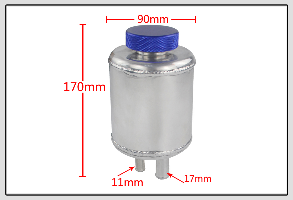 【送料520円】【保証付】汎用 パワステタンク 青 アルミ 二重構造 フルードタンク リザーバー ドリフト 2JZ JZX100 JZS161 1JZ_画像2