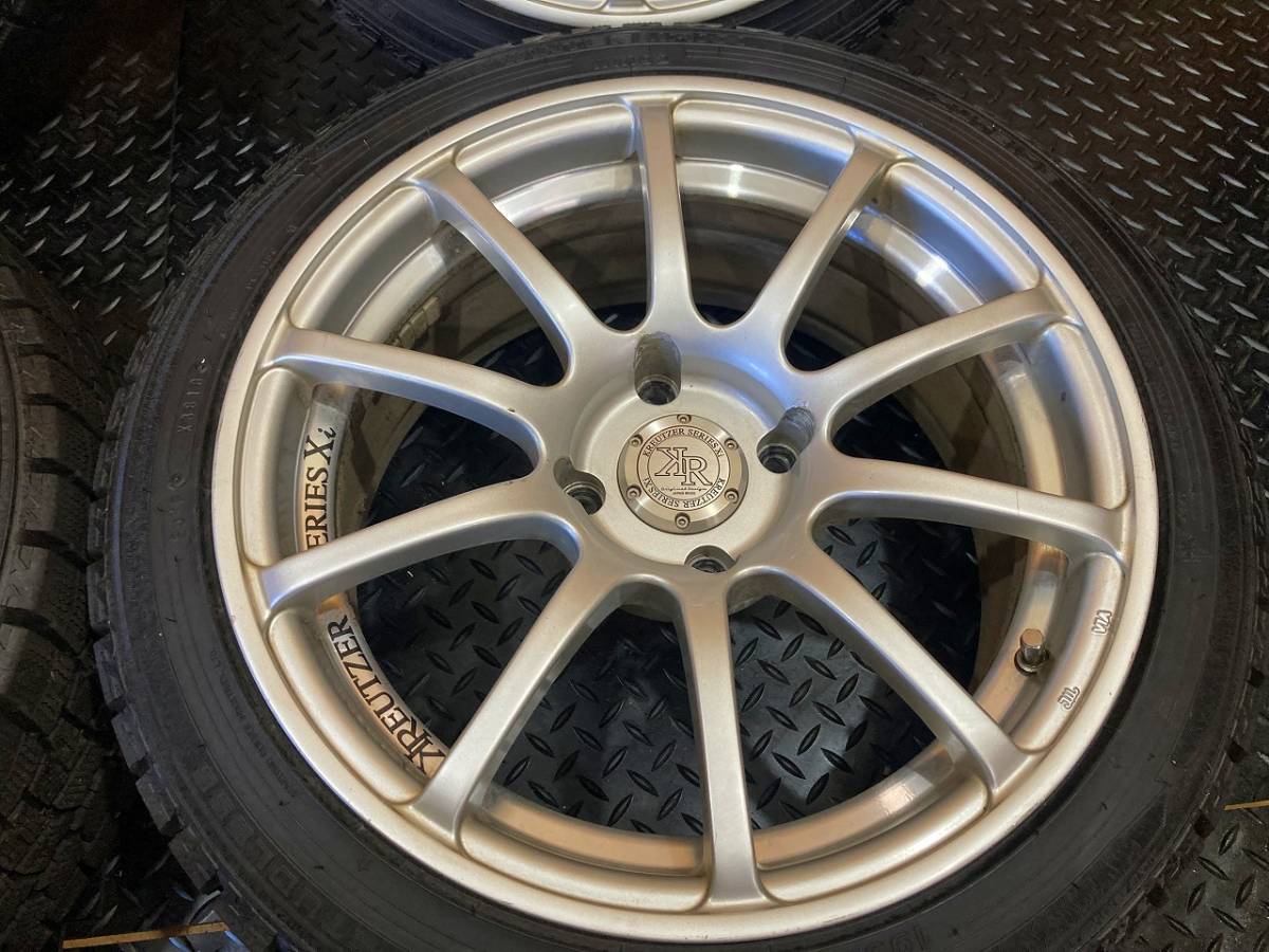 ヨコハマ クロイツァー シリーズXi 16×7J 4穴 PCD108 +25 ダンロップ WM02 195/45R16 8分山 18年製 4本 プジョー 札幌近郊引取OK_画像4