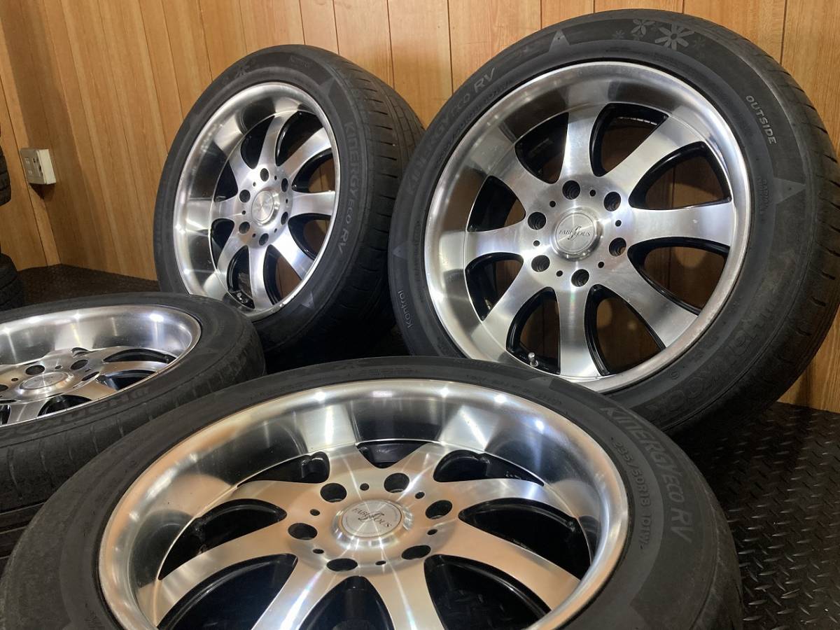 FABLOUS 18×7.5J 6穴 PCD139.7 オフセット +35 235/50R18 4本 ハイエースに 札幌近郊引取OK_画像1