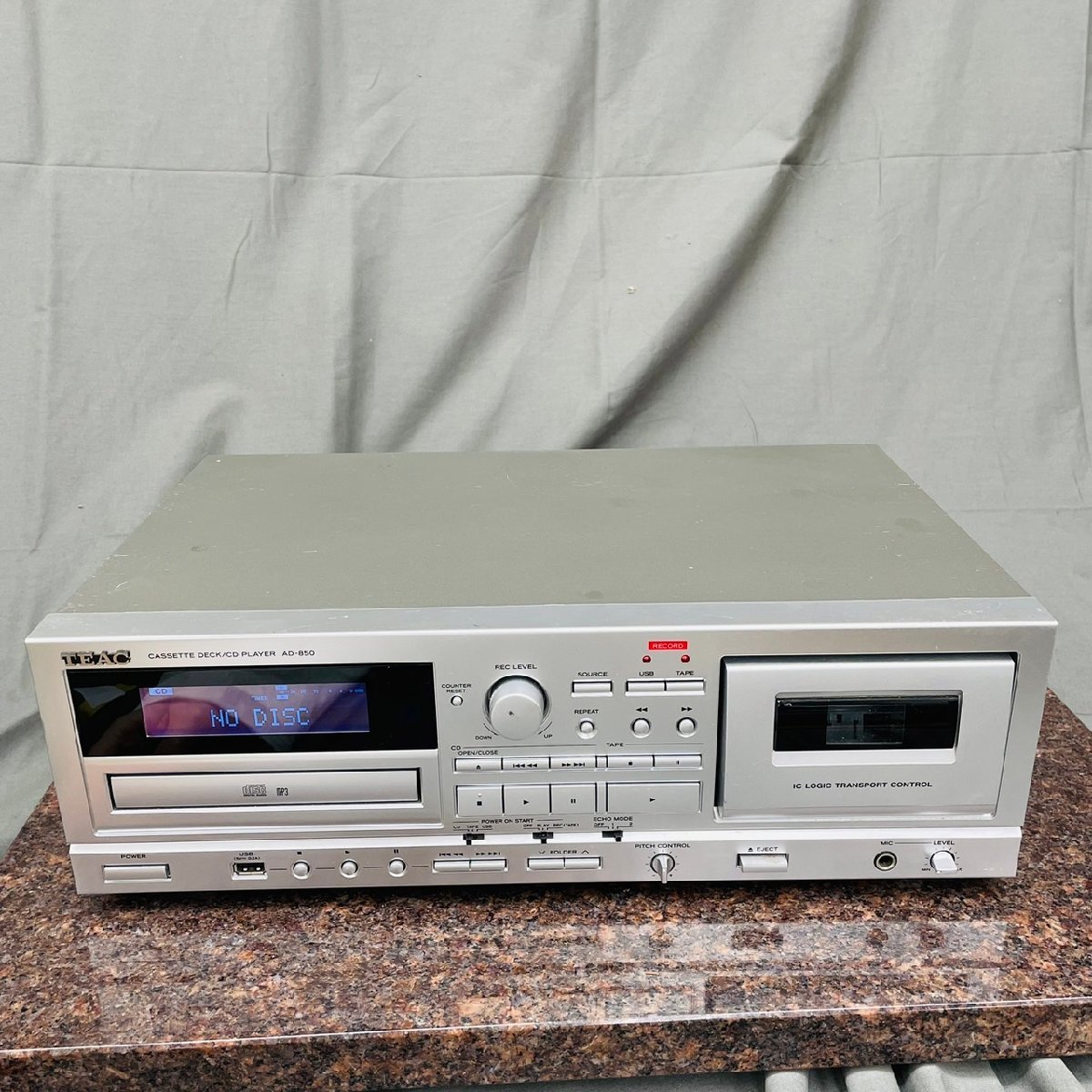 T3701＊【中古】TEAC ティアック AD-850 CD プレーヤー カセットデッキレコーダー 2017年製_画像9
