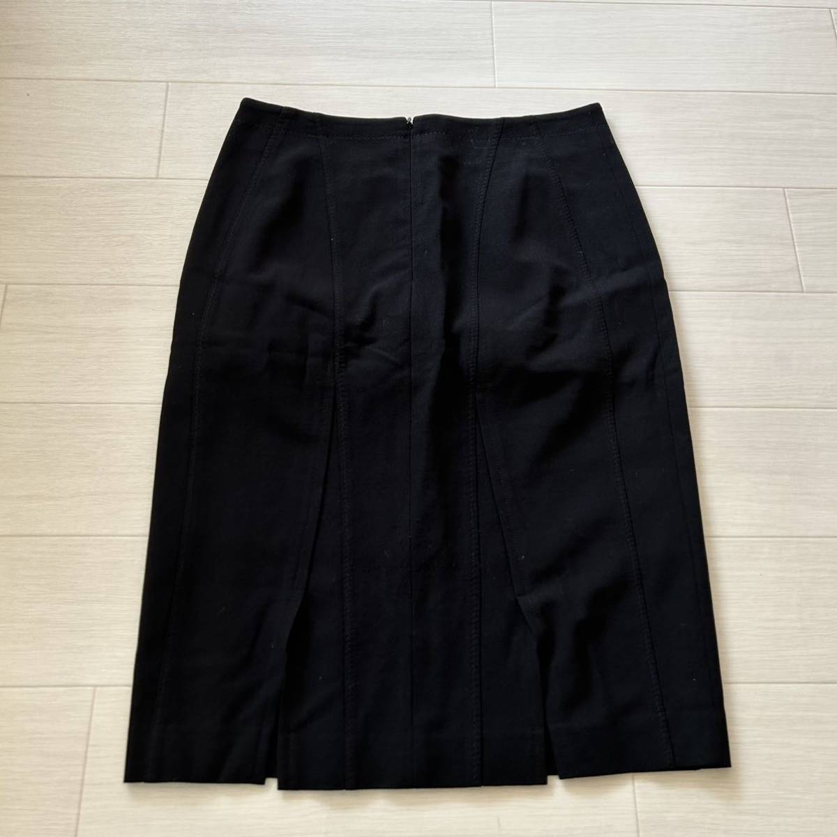 UMA ESTNATION スカートスーツ ベロア襟 ブラック ジャケット38 スカート40_画像8