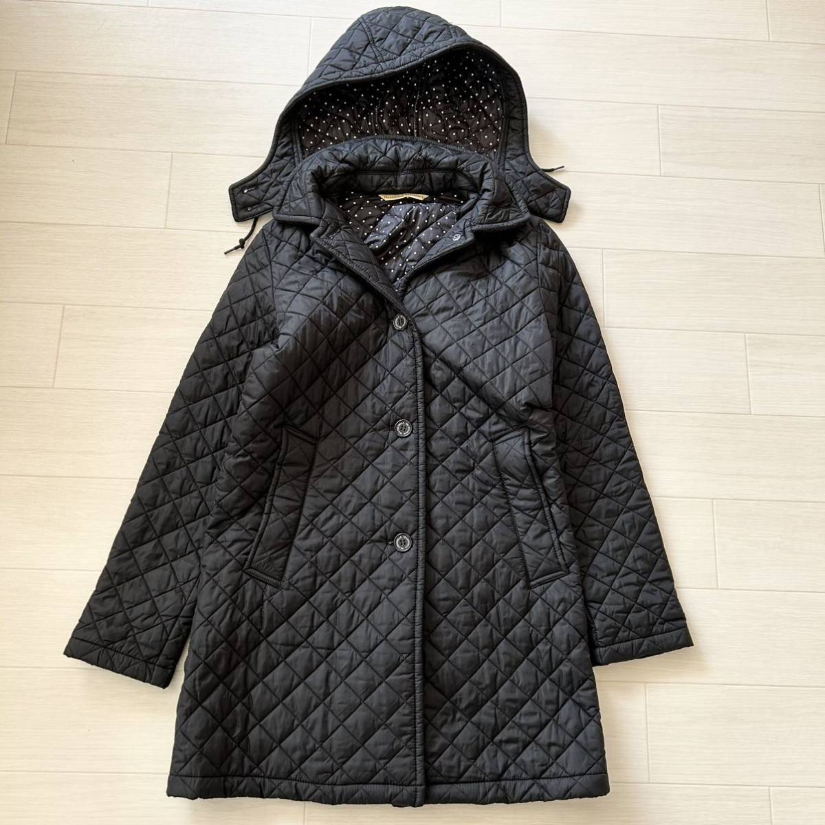  traditional weather wear quilting coat lining dot beautiful goods 34 Traditional Weatherwear black 