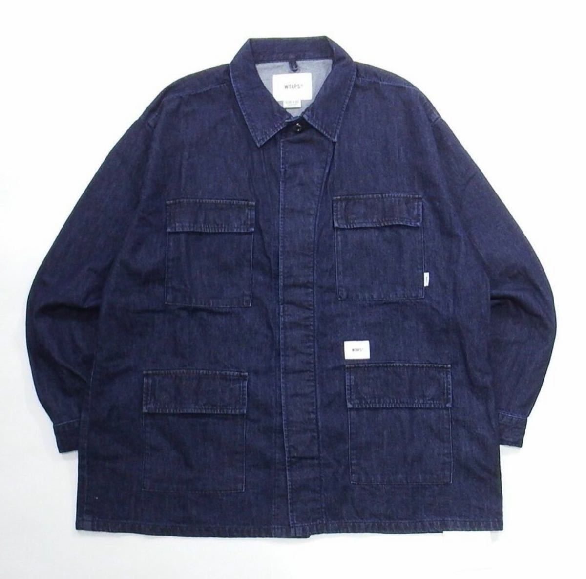 L WTAPS JMOD LS COTTON DENIM PASTHG INDIGO 231WVDT-SHM02 ダブルタップス_画像2