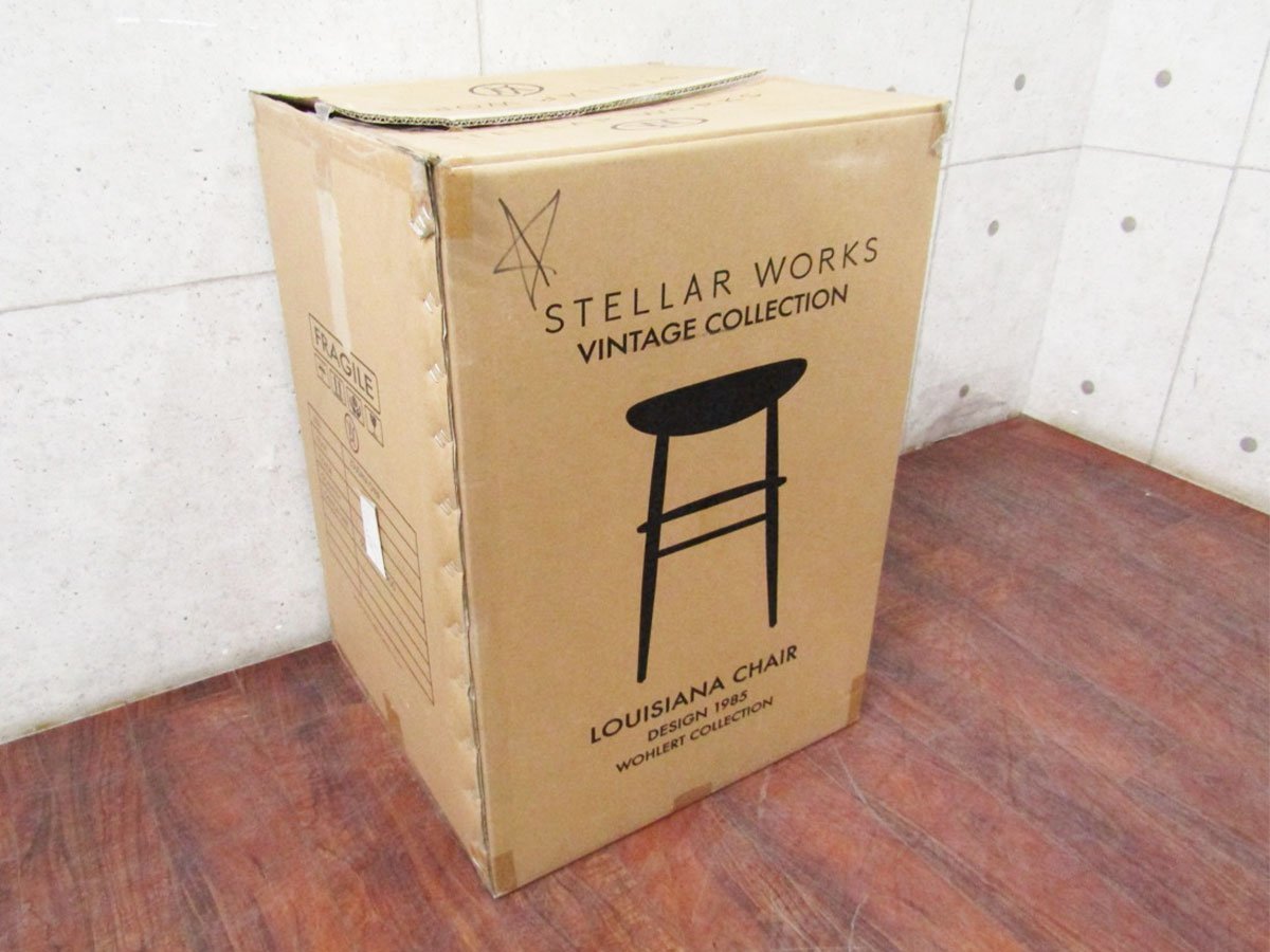 新品/未使用品/STELLAR WORKS/FLYMEe/Louisiana Chair(1958)/ルイジアナチェア/Vilhelm Wohlert/ウォールナット/PUレザー/192,500円ft8573m_画像6