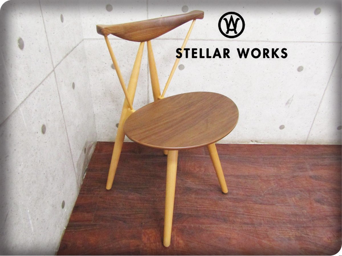 新品/未使用品/STELLAR WORKS/FLYMEe取扱い/Piano Chair/ピアノチェア/Vilhelm Wohlert/ウォールナット×ビーチ/チェア/184,800 円/ft8270k