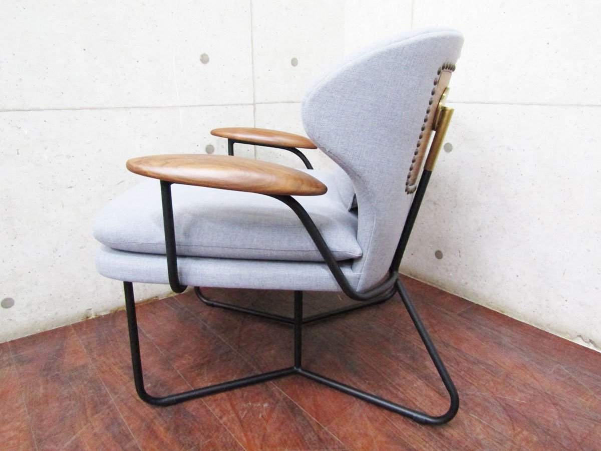 新品/未使用品/STELLAR WORKS/高級/FLYMEe/Chillax Lounge Chair/Nic Graham/ウォールナット材/スチール/ラウンジチェア/421,300円/ft8527k_画像4