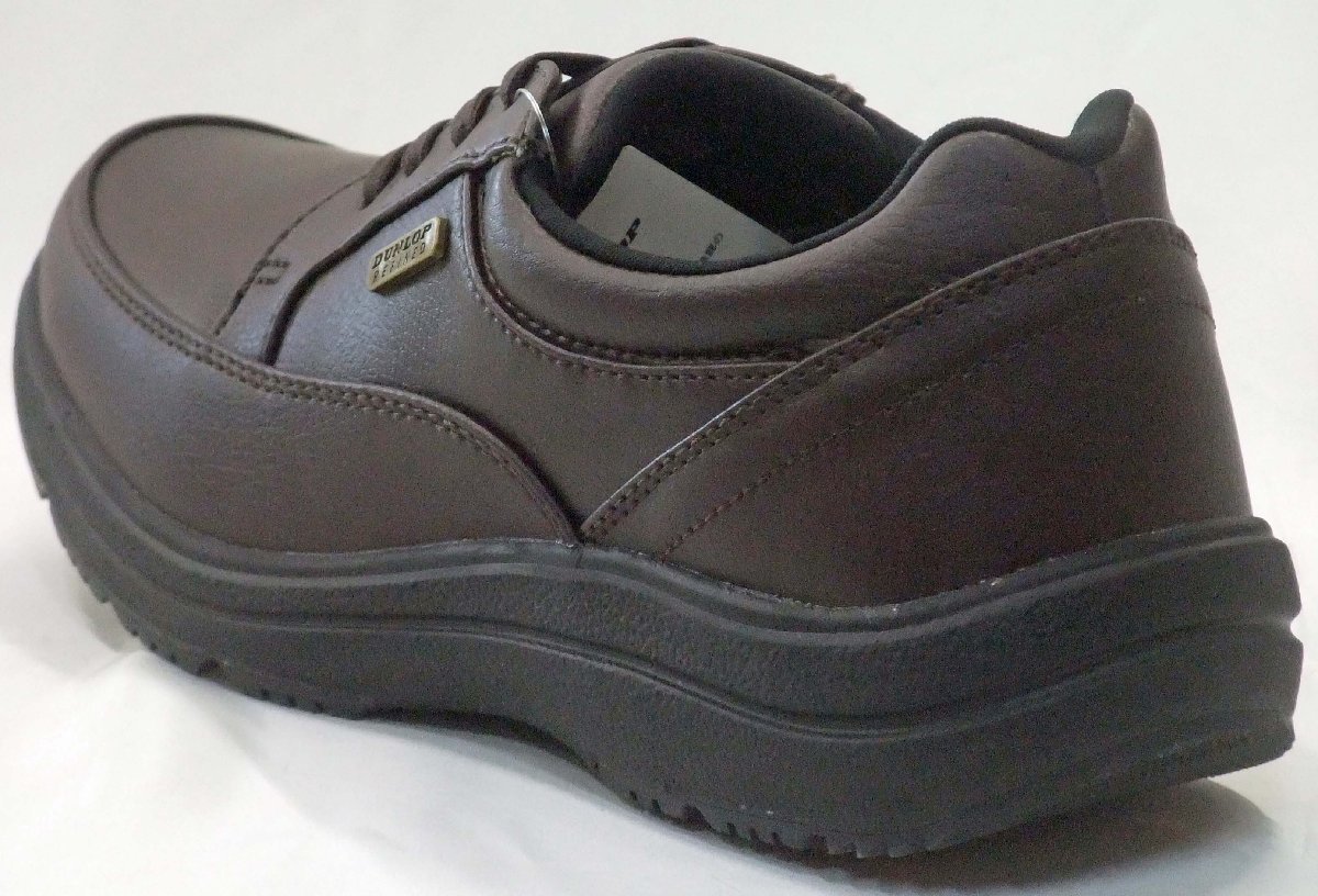  бесплатная доставка Dunlop li штраф doDC1007 прогулочные туфли темно-коричневый 26.5cm 4E широкий легкий водоотталкивающий керамика . скользить подошва джентльмен обувь 