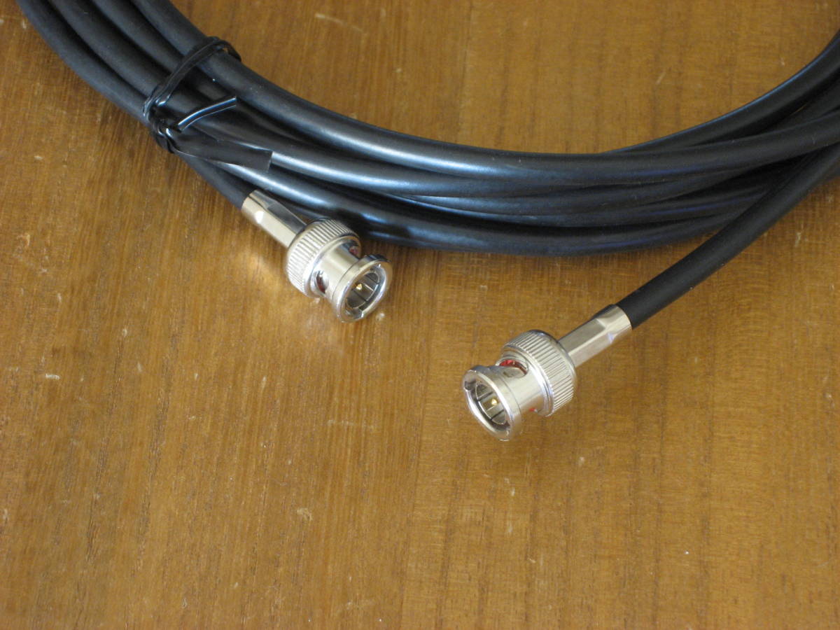 同軸ケーブル約５メートル（両端BNC）3C-2V 関西通信電線製_画像2
