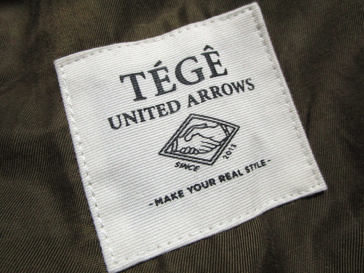 【ユナイテッドアローズ】 ガンクラブチェック　コットンツイードコート　ステンカラー　サイズM　日本製　TEGE UNITED ARROWS_画像5