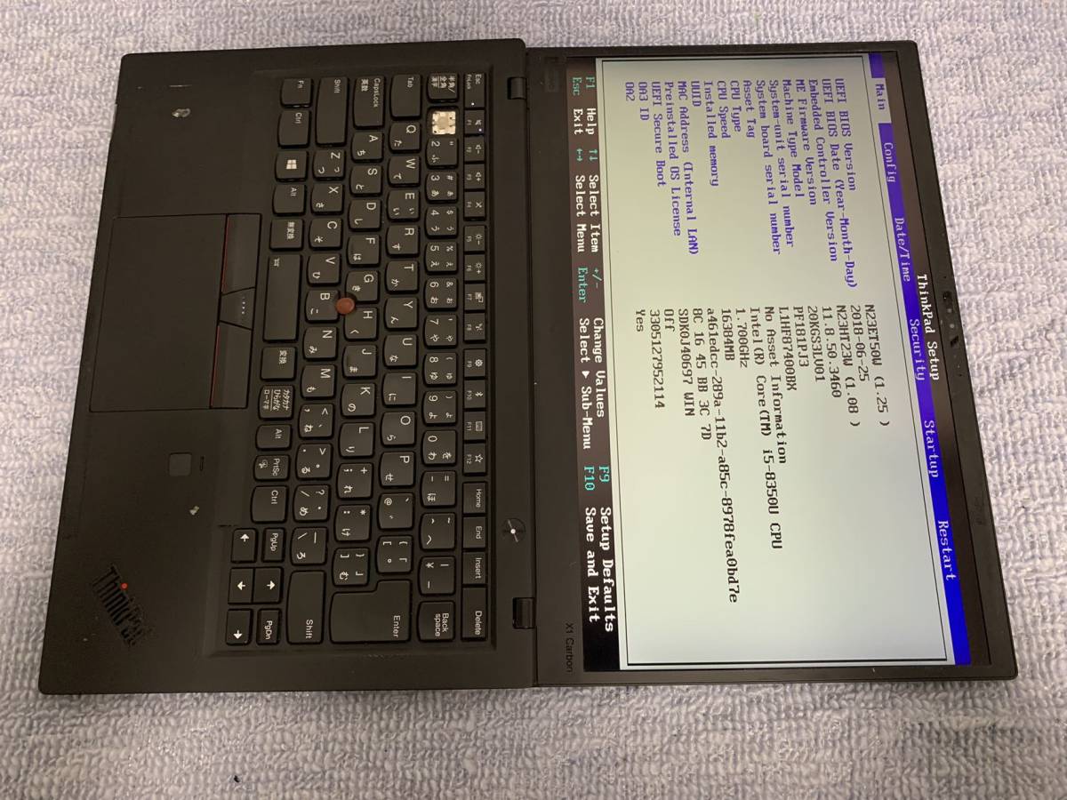 型番 Thinkpad x1 Carbon 6thタッチパネル CPU Intel Core……‥ i5 型番 Thinkpad x1 Carbon 6thタッチパネル CPU Intel Core……‥ i5