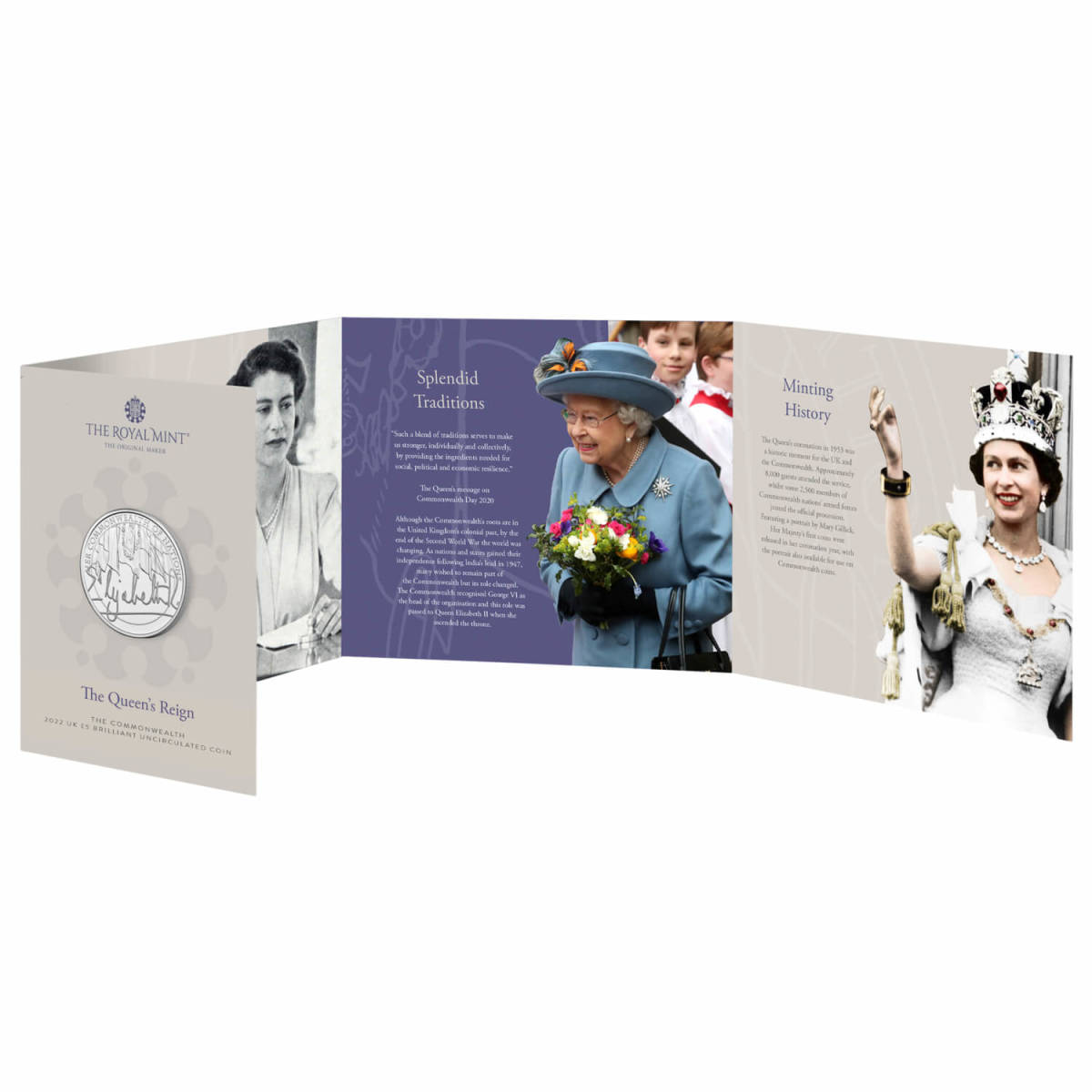 2022 イギリス エリザベス二世女王 英国連邦治世70年記念 5ポンド 硬貨の画像4