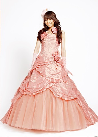 美品 アヤナチュール Aya na ture 結婚式 ウェディングドレス カラードレス プリンセスドレス ピンク