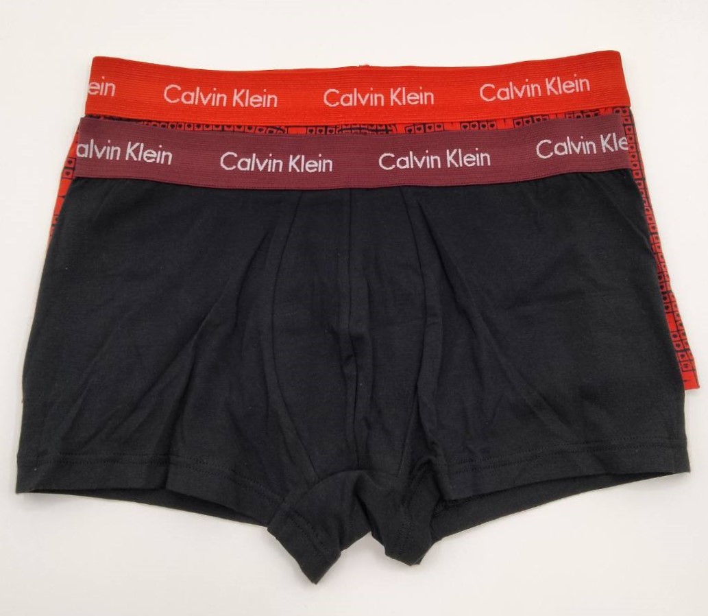 Calvin Klein(カルバンクライン) ローライズボクサーパンツ ブラック×レッド Mサイズ 2枚セット メンズボクサーパンツ 男性下着 NB3055_画像2