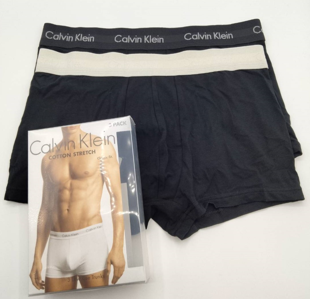 Calvin Klein(カルバンクライン) ローライズボクサーパンツ White×Black Mサイズ 2枚セット メンズボクサーパンツ 男性下着 U2664