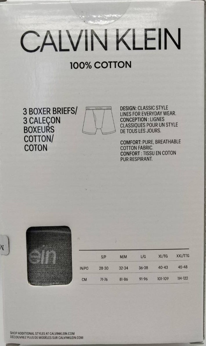 【Lサイズ】Calvin Klein(カルバンクライン)ボクサーパンツ Grey 1枚 メンズ下着 ボクサーブリーフ NB4003