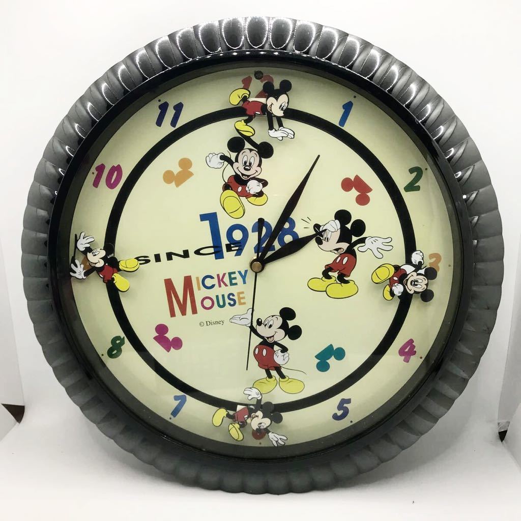 1928年　壁掛け時計 ミッキーマウス 当時物 動作確認済み　レア　入手困難　ギミック　動くミッキー　メロディー時計　音楽_画像1