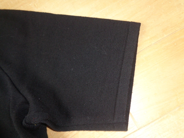 CARVEN　大人の　ウール100%　ハイネック　半袖ニットプルオーバー　黒　44　日本製　ラピーヌ　美品(^^♪_画像8