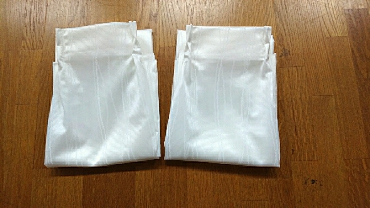 新品 ミラーレースカーテン １００X１７６cm ２枚組 ウェーブロン ホワイト 新生活_画像4