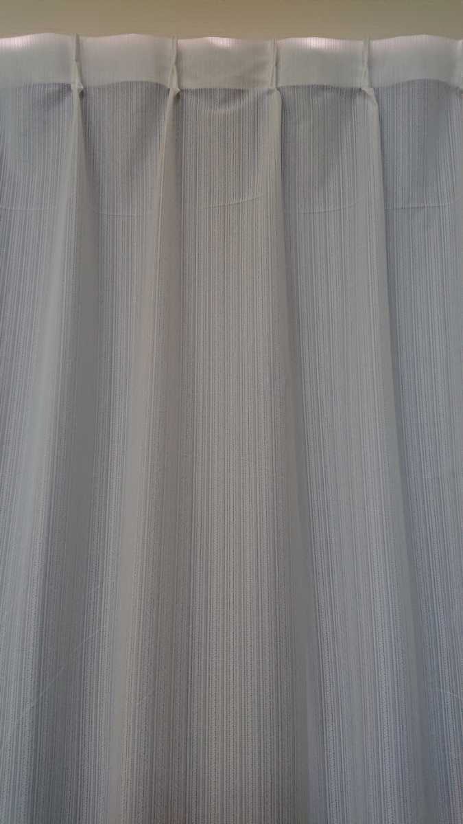 新品 ミラーレースカーテン １００X１３３cm ２枚組 アクオス アイボリー 新生活の画像1