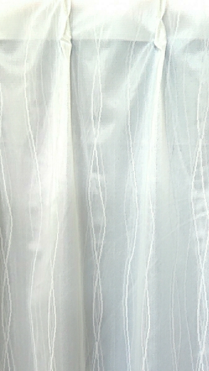 新品 ミラーレースカーテン １００X１７６cm ２枚組 ウェーブロン ホワイト 新生活_画像2