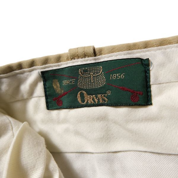 90's USA製 オービス ORVIS 2タック コットン チノパンツ (34) カーキ ツイル チノパン 90年代 アメリカ製 旧タグ オールド アウトドア Y2K_画像7