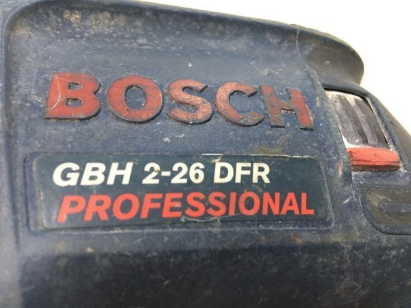 N2-075◆BOSCH ボスコ ハンマードリル 電動工具 GBH 2-26 DFR (通電確認済/約寸W80xH270xD360mm/約3.2kg) 現状品_画像2