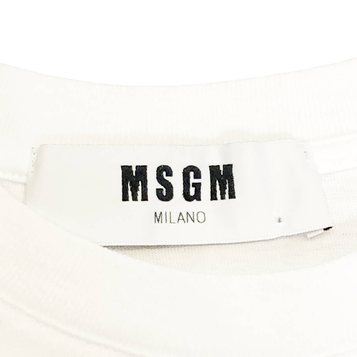 MSGM エムエスジーエム Tシャツ ラメロゴ 半袖 XS 白 2041MDM94 レディース A28_画像6