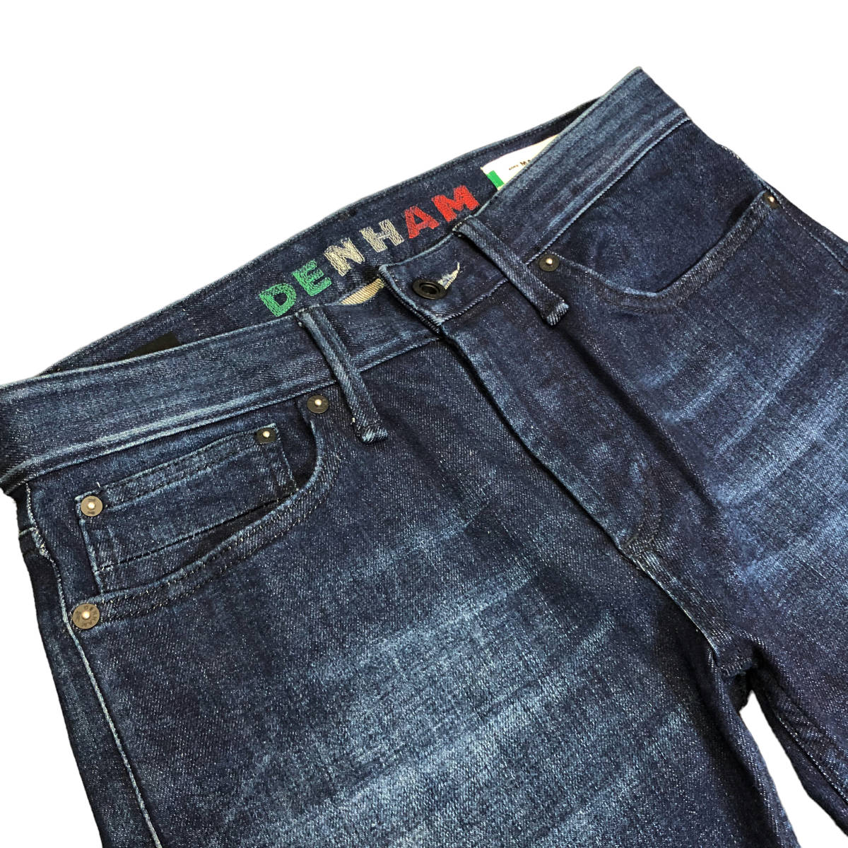 DENHAM デンハム MADE IN ITALY DENIM BOLT SKINNY FIT デニムパンツ W30 スキニー ストレッチ ボタンフライ イタリア製 A29_画像5