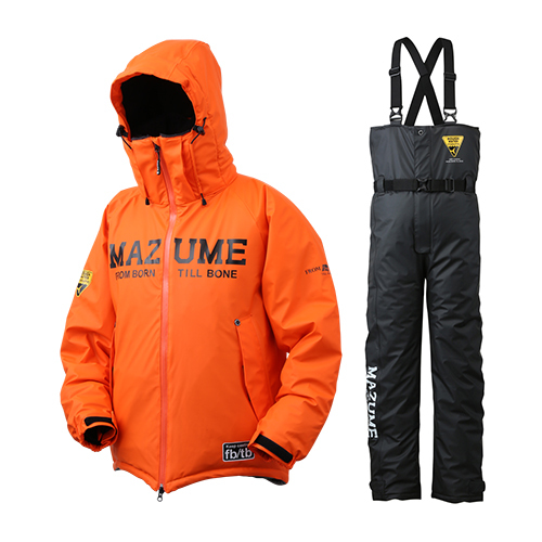 【良好品】 mazume MZFW-739 ラフウォーター オールウェザースーツ オレンジ M フィッシングスーツ