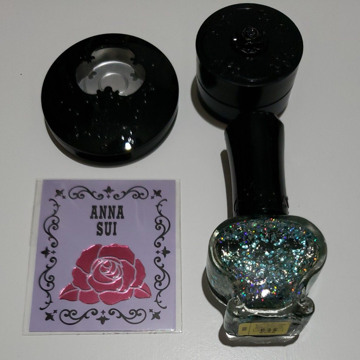 ANNA SUI アナスイ シール ネイルカラー 水色ラメ906 空容器2個(アイシャドー、アイグリッター)